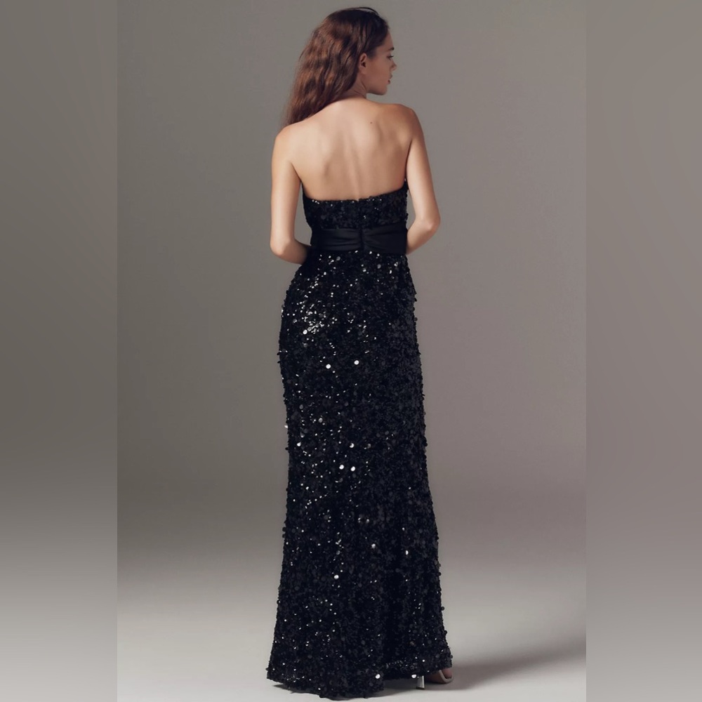MAC DUGGAL
Black Strapless Sequin Evening Gown With Bow Anthropologie - Picture 3 of 14